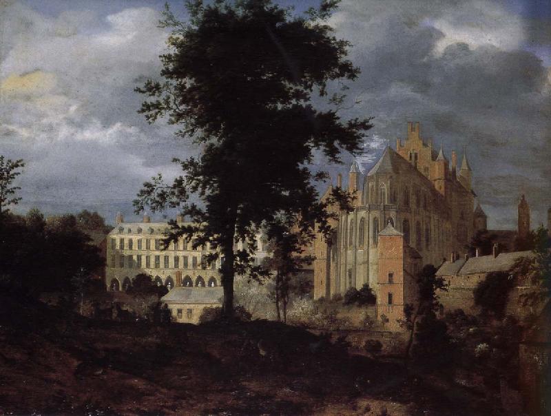Jan van der Heyden Old Palace landscape oil painting image